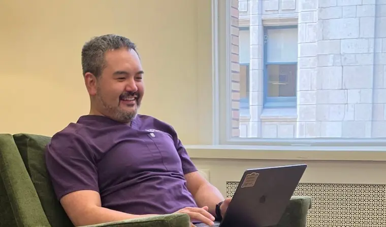 Canybec Sulayman working in the San Francisco office